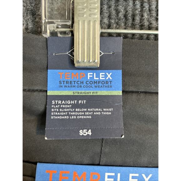 St John's Bay Mens Temp Flex Chino Pants Size 30 Gray Comfort Stretch Mid Rise - Picture 4 of 11